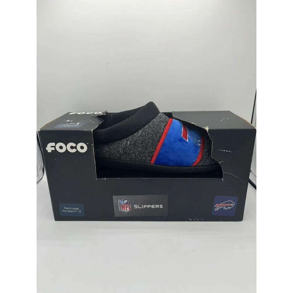 FOCO Buffalo Bills Men's Size L 11/12 Slippers - Picture 1 of 4